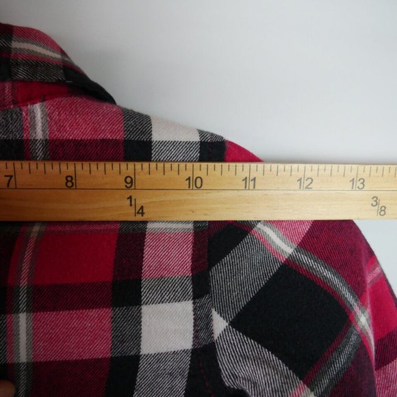 HealthTex Toddler Size 4T Red Plaid Shirt Jacket Snap Button - Picture 9 of 13